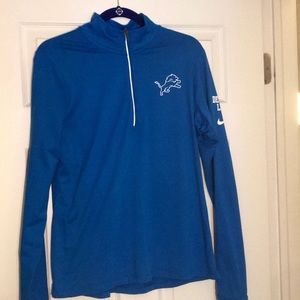 Detroit lions blue quarter zip